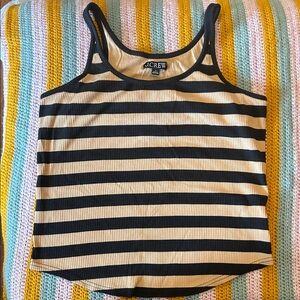 JCrew Striped Tank Top Bra Top